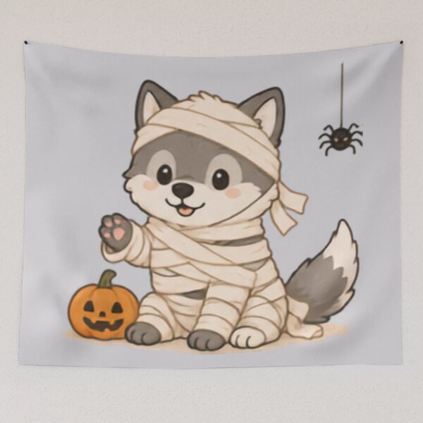 Item preview, Halloween Mummy Wolf designed and sold by MellowMunchkins.