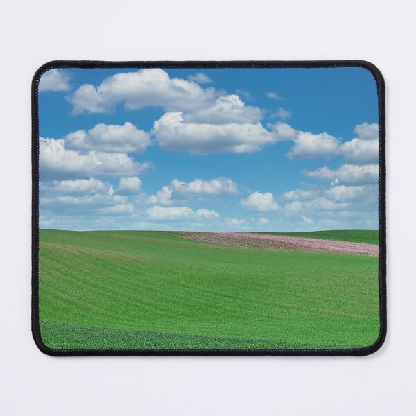 Item preview, Green wheat fields and blue sky with clouds, Moravia rolling hills landscape at spring,Chech Republic designed and sold by goceris.