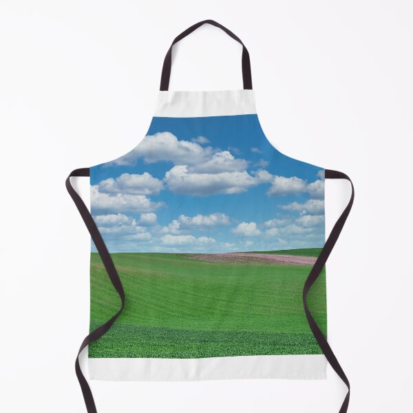 Item preview, Green wheat fields and blue sky with clouds, Moravia rolling hills landscape at spring,Chech Republic designed and sold by goceris.