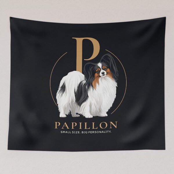 Item preview, Papillon – Small Size Big Personality | Elegant Dog Lover Design designed and sold by PapillonArtStudio.