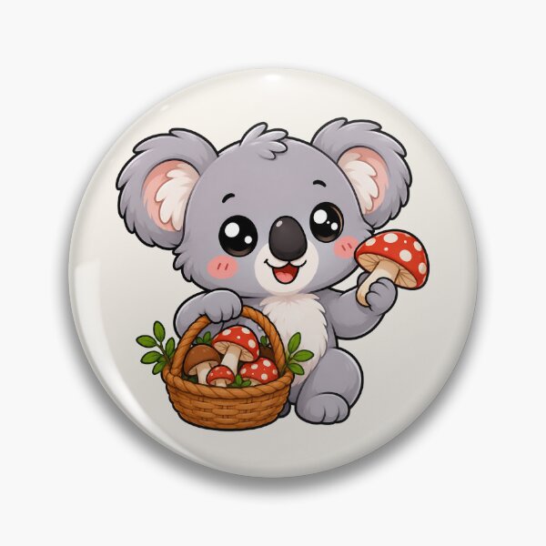 Item preview, Cute Koala Mushroom Foraging Cottagecore Art  designed and sold by Seculinator.