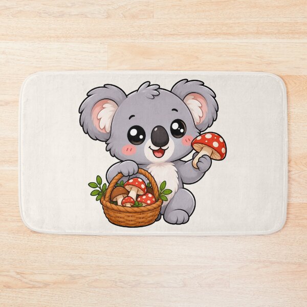 Item preview, Cute Koala Mushroom Foraging Cottagecore Art  designed and sold by Seculinator.