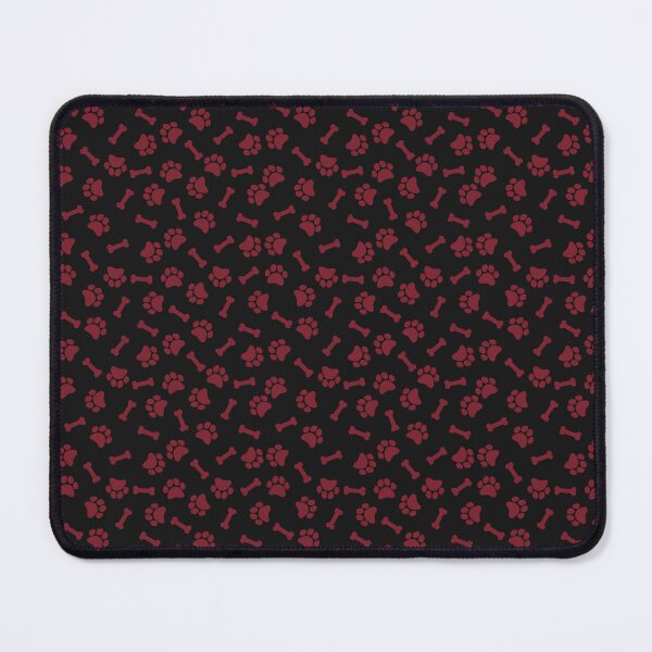 Item preview, Black And Red Dog Paw And Bone Pattern designed and sold by pattern-archive.