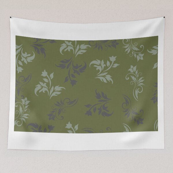 Item preview, Green leaves seamless pattern designed and sold by Line-Aura.