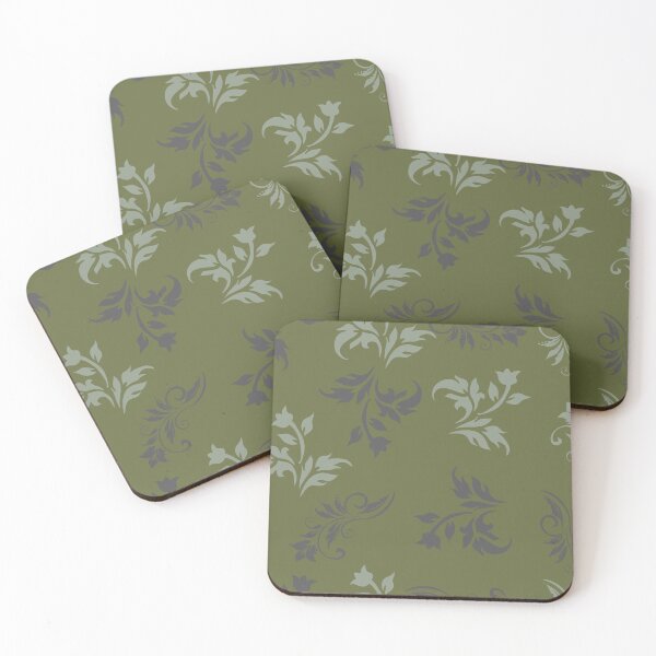 Item preview, Green leaves seamless pattern designed and sold by Line-Aura.