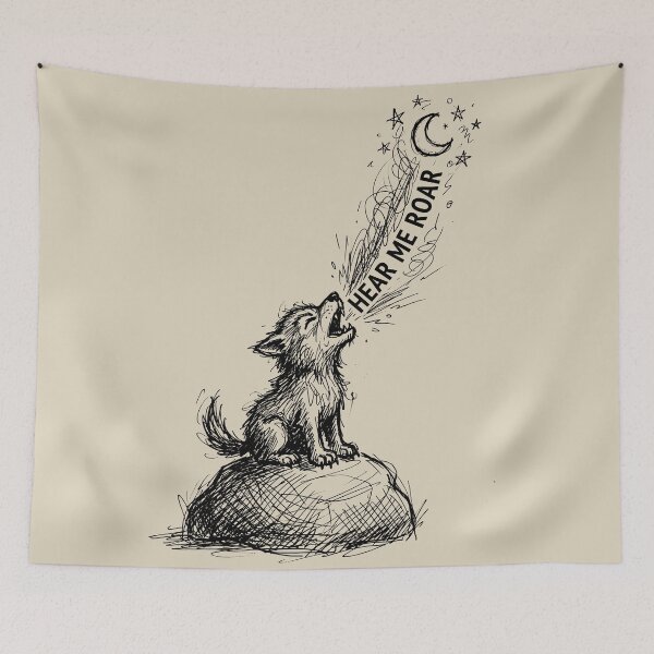 Item preview, Moon Shout - Spooky Cute Werewolf designed and sold by bapupa.