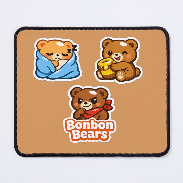 Item preview, Bonbon Bears Kawaii Chibi Honey Sleeping Vector Art designed and sold by AbderraimArt.