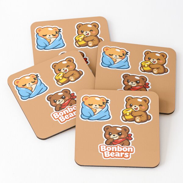 Item preview, Bonbon Bears Kawaii Chibi Honey Sleeping Vector Art designed and sold by AbderraimArt.