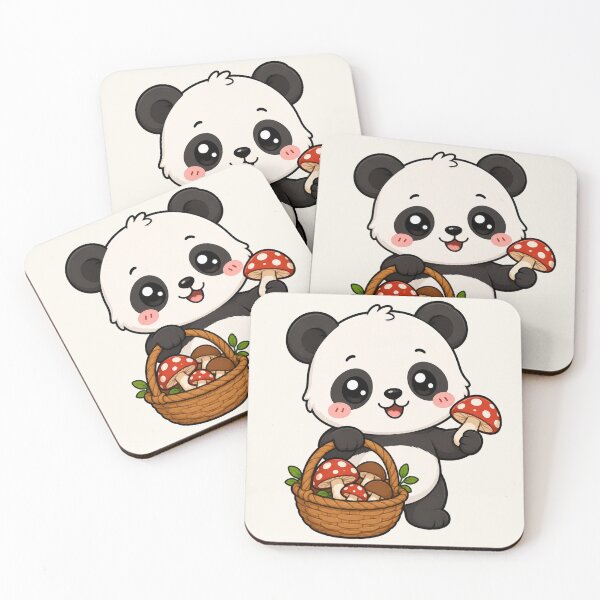 Item preview, Cute Panda Mushroom Foraging Cottagecore Art  designed and sold by Seculinator.