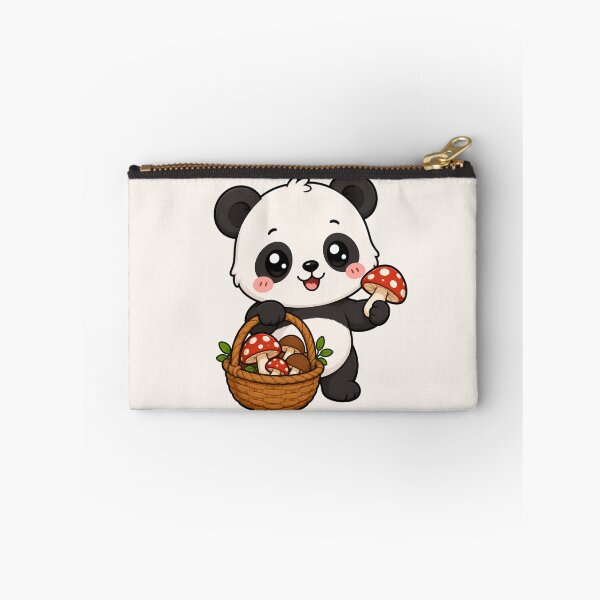 Item preview, Cute Panda Mushroom Foraging Cottagecore Art  designed and sold by Seculinator.