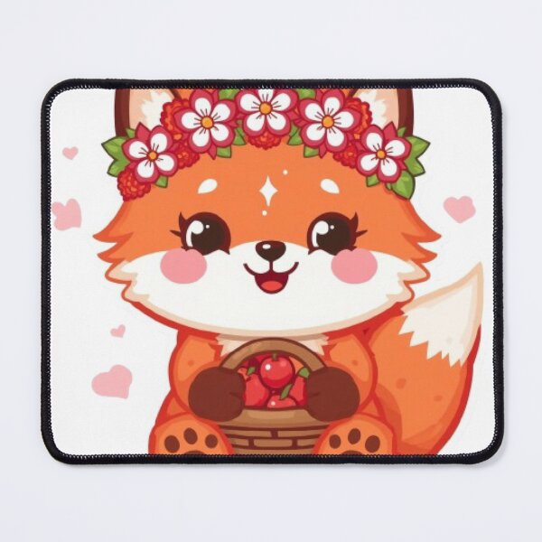 Item preview, Cute Fox with Cherries | Kawaii Forest Animal Sticker designed and sold by Stylestickers55.