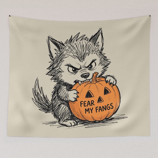 Item preview, Squeaky Toy Rage - Spooky Cute Werewolf designed and sold by bapupa.