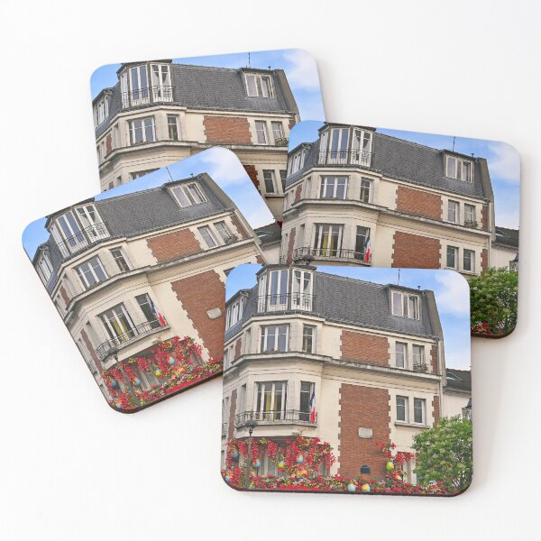 Item preview, Old building with flowers, and ornaments on wall, Montmatre,Paris designed and sold by goceris.
