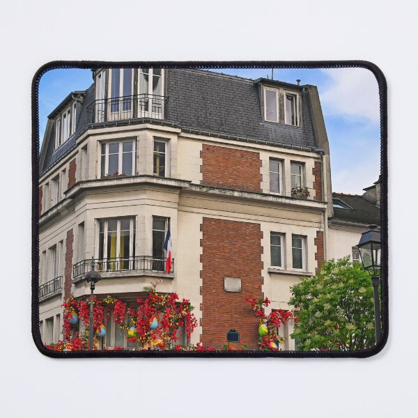 Item preview, Old building with flowers, and ornaments on wall, Montmatre,Paris designed and sold by goceris.