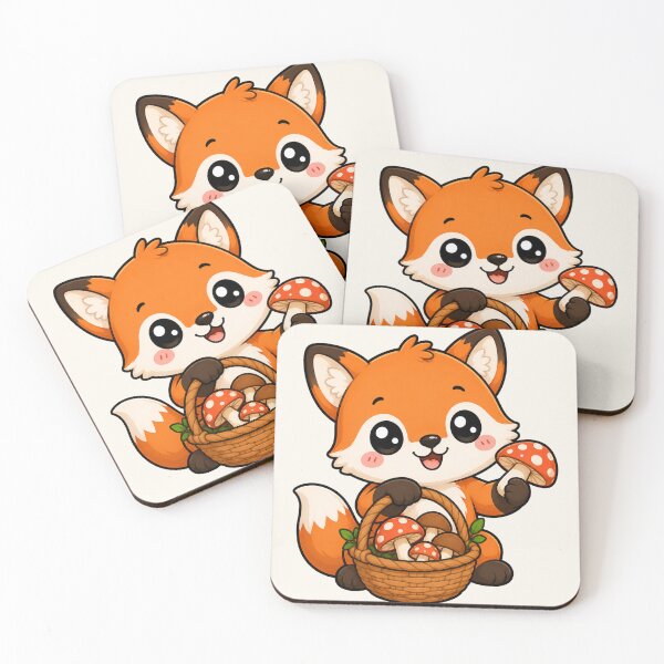 Item preview, Cute Fox Mushroom Foraging Cottagecore Woodland Art designed and sold by Seculinator.