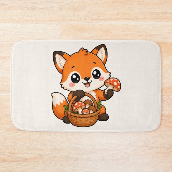 Item preview, Cute Fox Mushroom Foraging Cottagecore Woodland Art designed and sold by Seculinator.