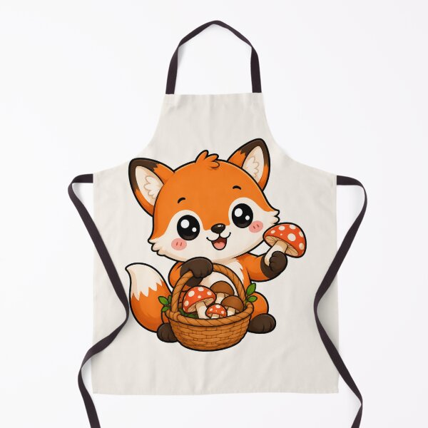 Item preview, Cute Fox Mushroom Foraging Cottagecore Woodland Art designed and sold by Seculinator.