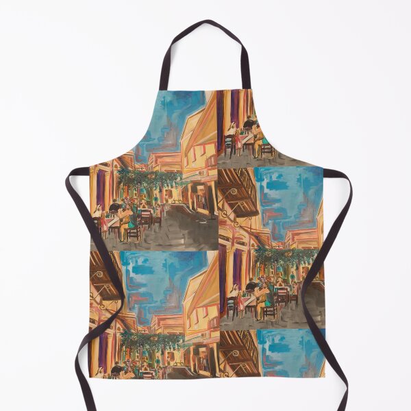 Item preview, Greece Old Town Cafe | Sun-Drenched Mediterranean Street Painting designed and sold by Andriana123.