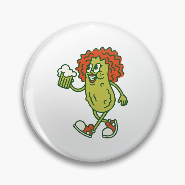 Item preview, Donna's Pickle Cartoon Character With Beer Mug designed and sold by leilaka23.
