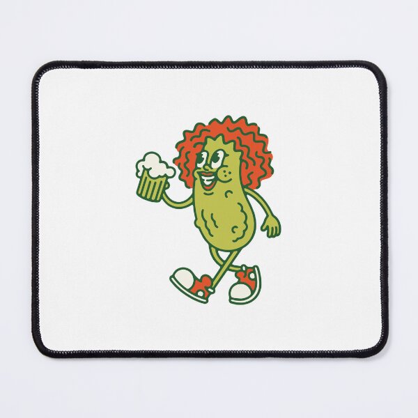 Item preview, Donna's Pickle Cartoon Character With Beer Mug designed and sold by leilaka23.