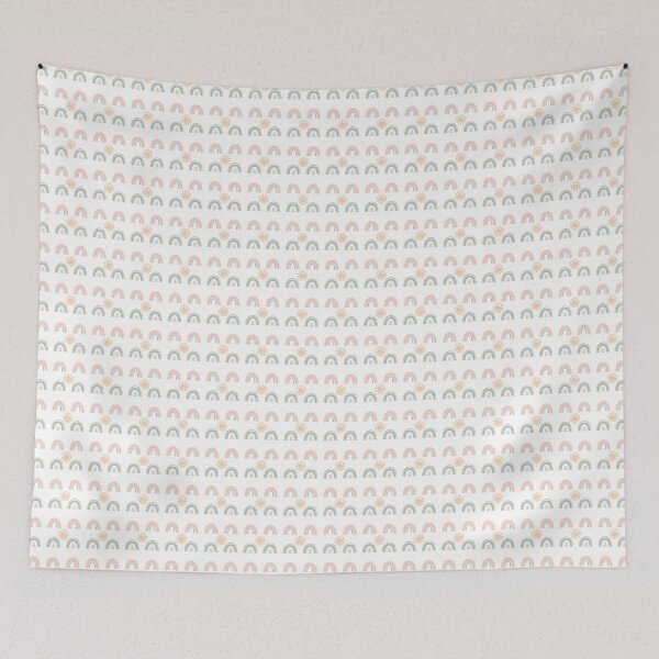 Item preview, Boho Rainbow and Sun Pastel Pattern designed and sold by Zaya_art.
