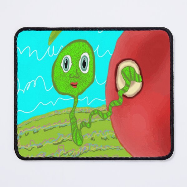 Item preview, Green Worm and Red Apple designed and sold by willisburchArt.