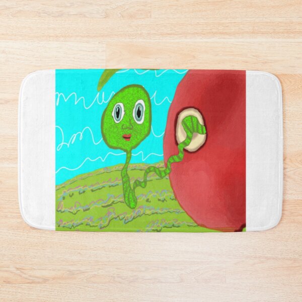 Item preview, Green Worm and Red Apple designed and sold by willisburchArt.