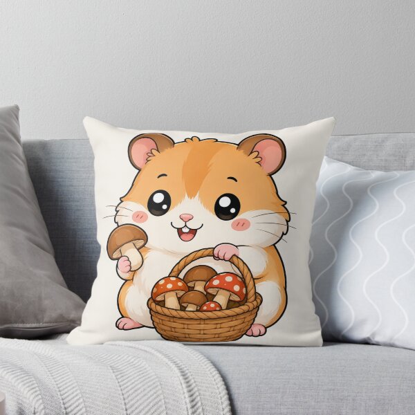 Item preview, Cute Hamster Mushroom Foraging Cottagecore Rodent Art designed and sold by Seculinator.