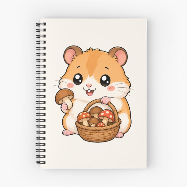 Item preview, Cute Hamster Mushroom Foraging Cottagecore Rodent Art designed and sold by Seculinator.