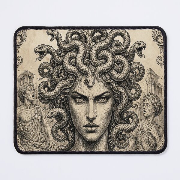 Item preview, Medusa Ivory Vintage Greek Mythology Art designed and sold by SunnyDesign82.