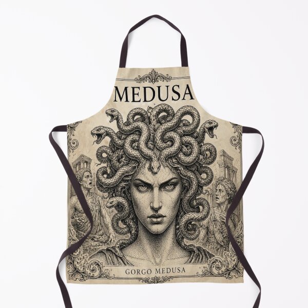 Aperçu de l'œuvre Medusa Ivory Vintage Greek Mythology Art créée et vendue par SunnyDesign82.