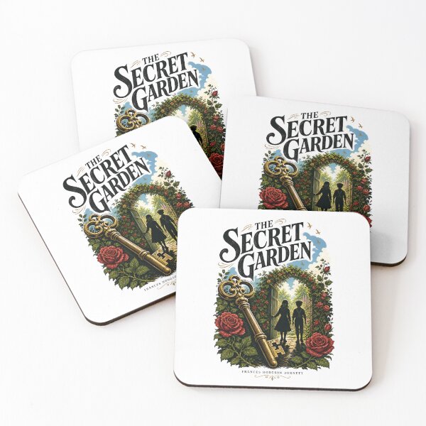 Item preview, The Secret Garden Golden Key Path Ivy Vine Rose Illustration designed and sold by Fenay Designs.