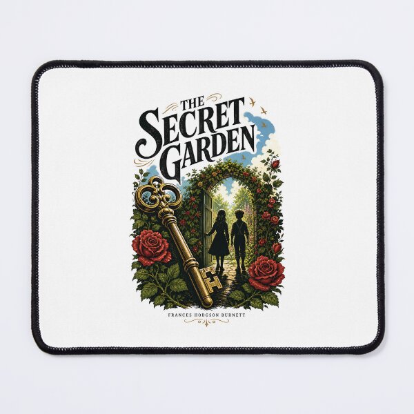 Item preview, The Secret Garden Golden Key Path Ivy Vine Rose Illustration designed and sold by Fenay Designs.