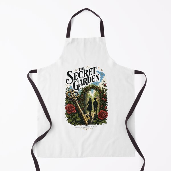 Item preview, The Secret Garden Golden Key Path Ivy Vine Rose Illustration designed and sold by Fenay Designs.