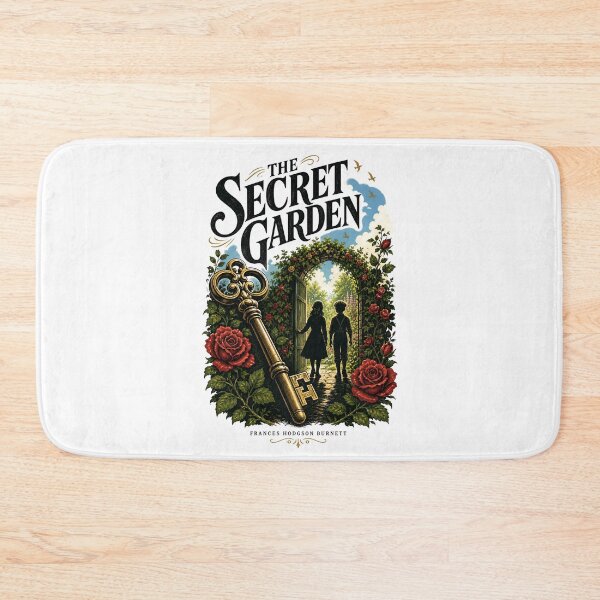 Item preview, The Secret Garden Golden Key Path Ivy Vine Rose Illustration designed and sold by Fenay Designs.