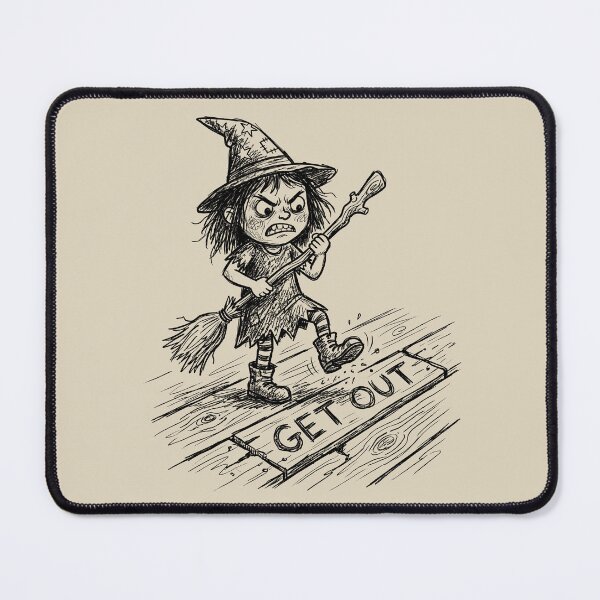 Item preview, Broomstick Floor Slam - Spooky Cute Witch designed and sold by bapupa.