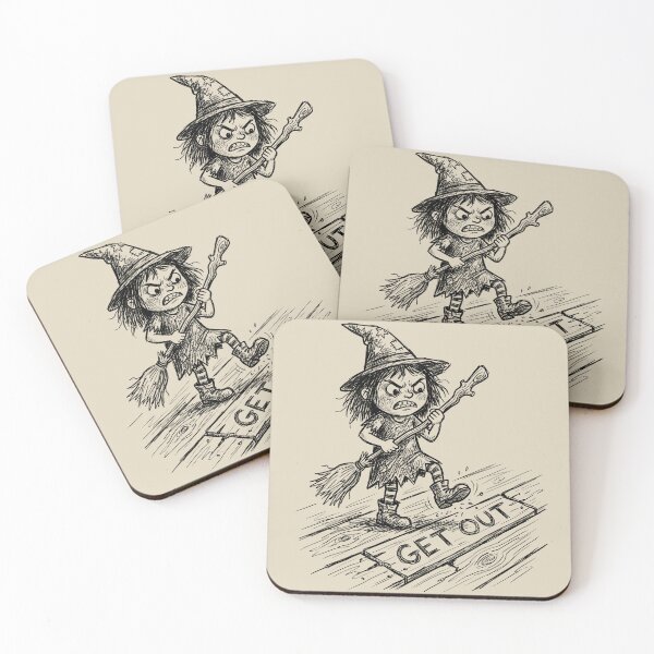 Item preview, Broomstick Floor Slam - Spooky Cute Witch designed and sold by bapupa.