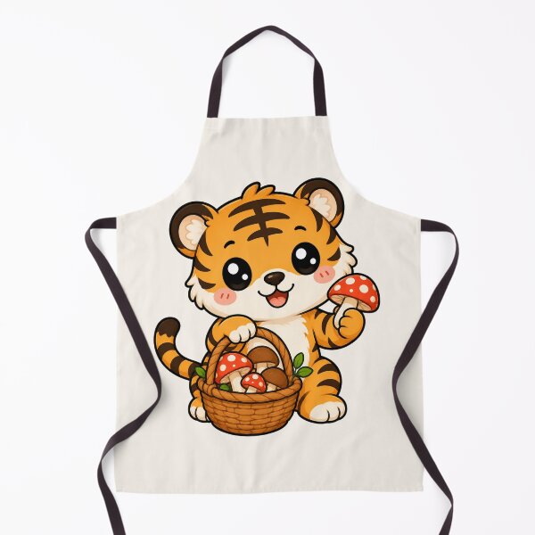 Item preview, Cute Tiger Mushroom Foraging Cottagecore Wildlife Art designed and sold by Seculinator.