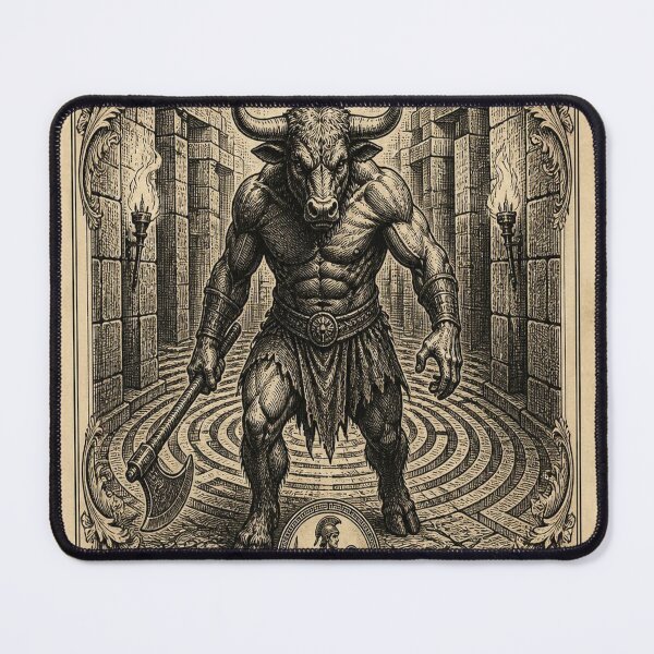 Item preview, Minotaur Ivory Vintage Greek Mythology Art designed and sold by SunnyDesign82.