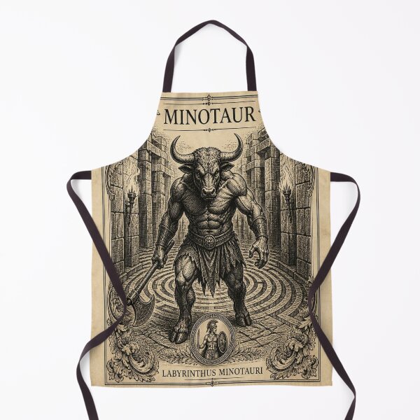 Item preview, Minotaur Ivory Vintage Greek Mythology Art designed and sold by SunnyDesign82.