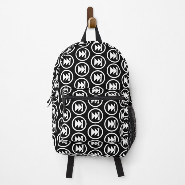 Item preview, FiveWordSpoilers symbol - White on black - Pattern designed and sold by FiveWordSpoilers.