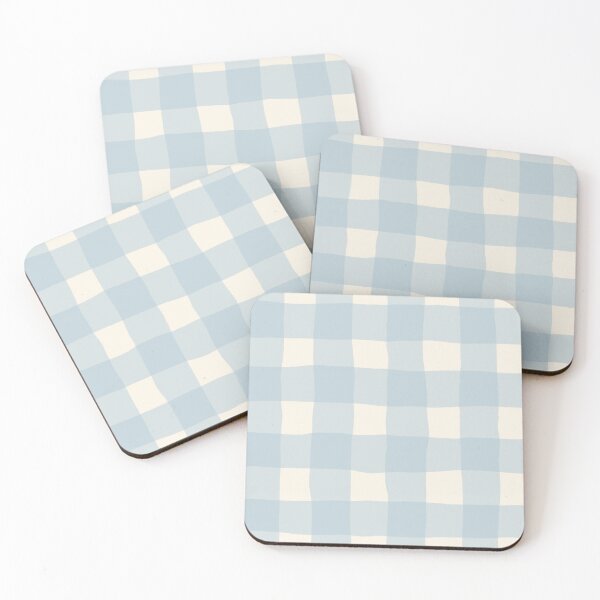 Item preview, Pastel blue plaid print designed and sold by pinkyfish1010.