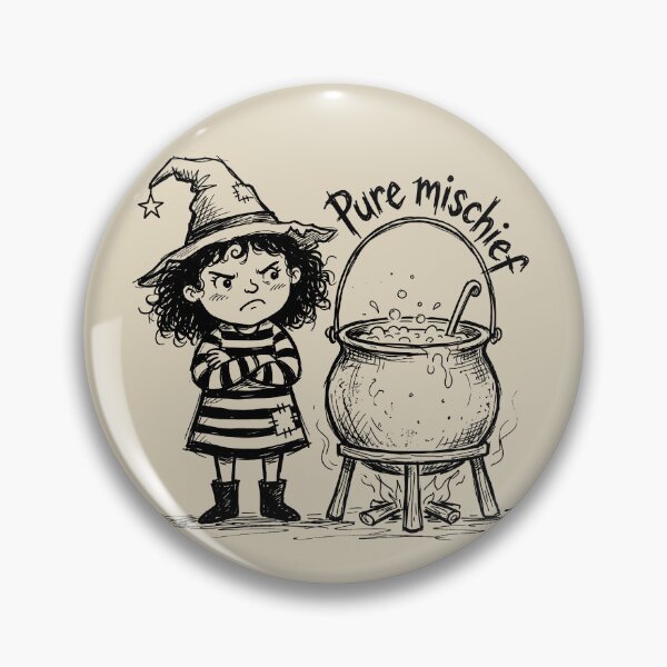 Item preview, Cauldron Pout Spark - Spooky Cute Witch designed and sold by bapupa.