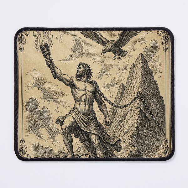 Item preview, Prometheus Ivory Vintage Greek Mythology Art designed and sold by SunnyDesign82.