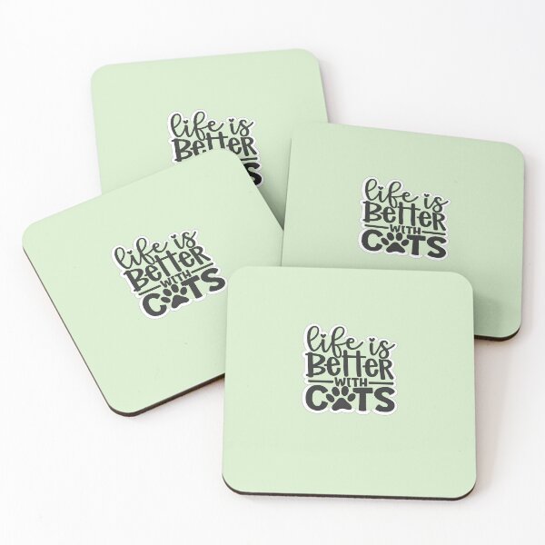 Item preview, Life Is Better With Cats Design | Cat Lover Typography | Cute Pet Quote designed and sold by Blushbomb.