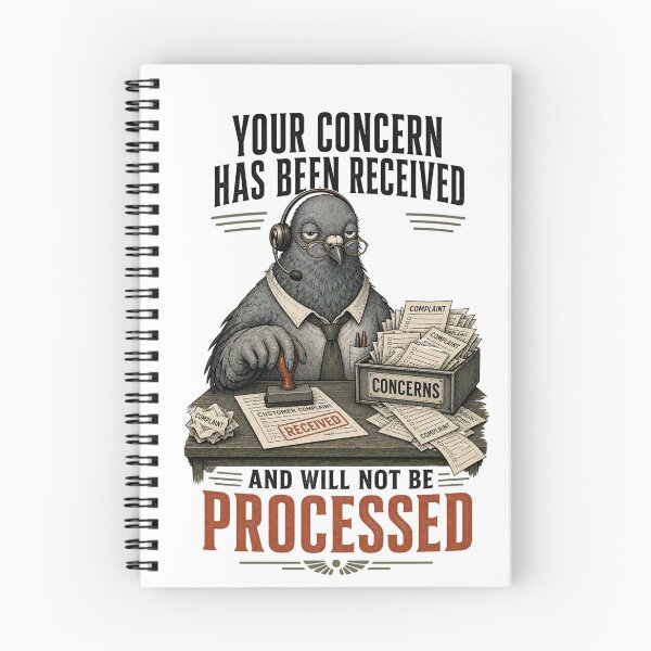 Item preview, Your Concern Has Been Received Funny Pigeon Customer Service Office Humor designed and sold by Print Loft.