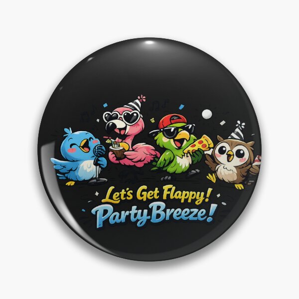 Item preview, Let’s Get Flappy! – Funny Cartoon Birds Party Design designed and sold by EdgeSphere.