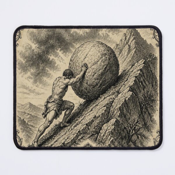 Item preview, Sisyphus Ivory Vintage Greek Mythology Art designed and sold by SunnyDesign82.