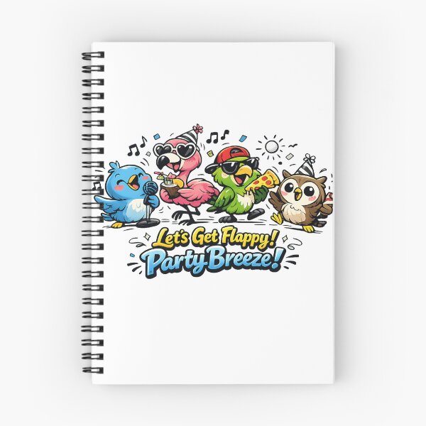Item preview, Let’s Get Flappy! – Funny Cartoon Birds Party Design designed and sold by EdgeSphere.