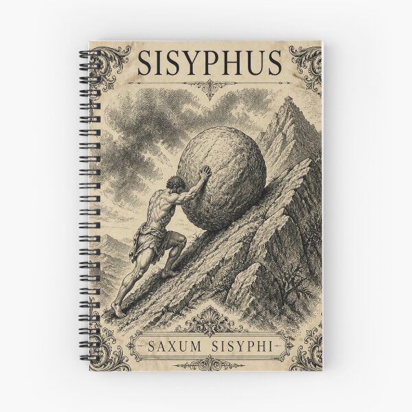 Item preview, Sisyphus Ivory Vintage Greek Mythology Art designed and sold by SunnyDesign82.